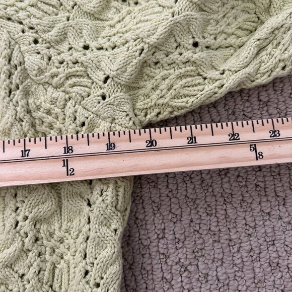 ASTR the label Women's Elowen Sweater SZL Puff Sleeve Soft Green Cottage - Picture 8 of 9